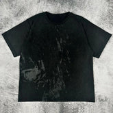 Hearujoy Y2K New Cotton T-shirt American Retro Neutral Short Sleeve High Street Hip Hop Harajuku Punk Loose Casual Couple Round Neck Top